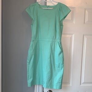 J. Crew Light Green Cap Sleeve Mini Dress